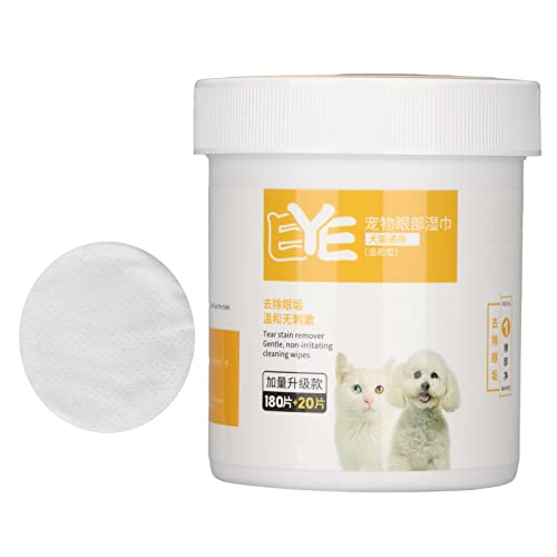 mingzhe Toallitas para Lágrimas de Mascotas, Limpieza Hidratante de Lágrimas para Gatos, Perros, Tela No Tejida, Extractos de Plantas, Toallitas Suaves, Adecuadas para Todas Las Mascotas