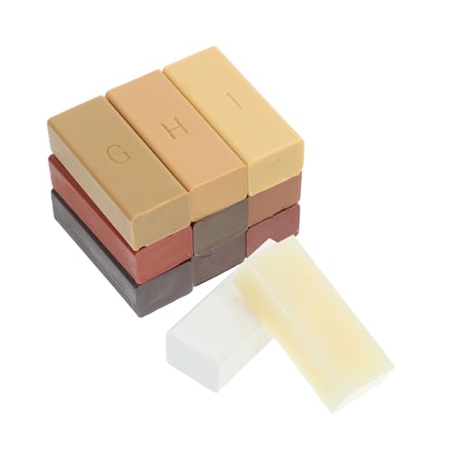 IWOWHERO 11Pcs Wood Floor Repair Wax Kit Quick Drying Hardwood Repair Blocks for Seamless Touch Ups Laminate Engineered and Hardwood Surfaces Natural Color Filler for Durable