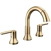 Delta Faucet Trinsic Pull Down Bathroom Faucet, Bathroom Pull Out Faucet, Gold Widespread Bathroom Faucet 3 Hole Pull Down, Bathroom Sink Faucet with Magnetic Docking, Champagne Bronze 3559-CZPD-DST