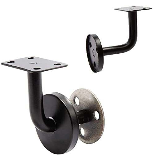 Set of 4 Stair Handrail Brackets Stainless Steel Handrail Holder Wall Mounted Heavy Duty Bannister Stair Hand Rail Brackets with Base Cover - Image 4