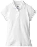 Izod  Girls' Short Sleeve Uniform Polo