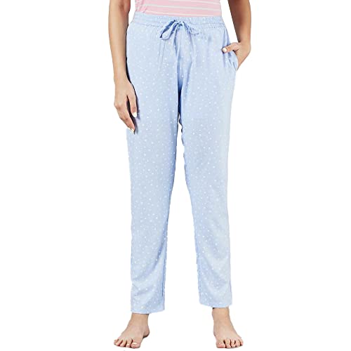 Image of INSENSE by Shoppers Stop Printed Rayon Full Length Womens Night Wear Pyjamas