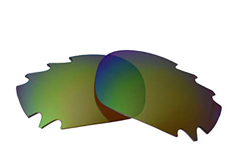 交換用レンズ Oakley JAWBONE サングラス用 オークリー ジョウボーン (通気孔あり, 偏光ブラウンw/グリーンミラー)