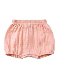Century Star Baby Bloomers for Toddler Diaper Covers for Girls Ruffle Baby Shorts Infant Solid Underwear Newborn A Pink 3-9 Months