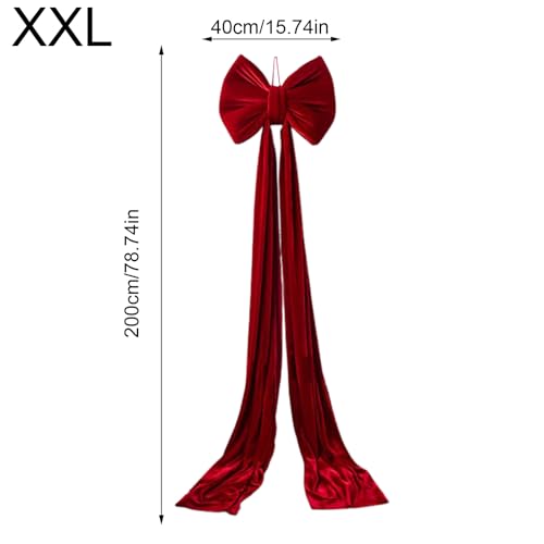 Decoración de arco para árbol con lazo grande para guirnalda exterior e interior 5