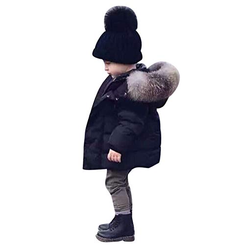 Manteau Garçon Doudoune Hiver Chaud DAY8 Blouson Bébé Garçon avec Capuche Fourrure Fausse Vêtement Enfant Fille 1-5 Ans Automne Veste Manteaux en Coton...