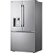LG 24 cu. ft. Counter Depth MAX Zero Clearance 3-Door French Door Refrigerator with Craft Ice in PrintProof Stainless Steel LF24Z6530S