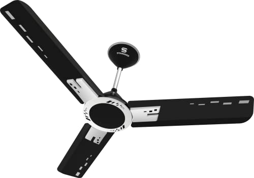 Havells Standard Dasher Jazz 1200mm Designer Ceiling Fan(Black Silver), High Speed 400 RPM, Wider Air Delivery
