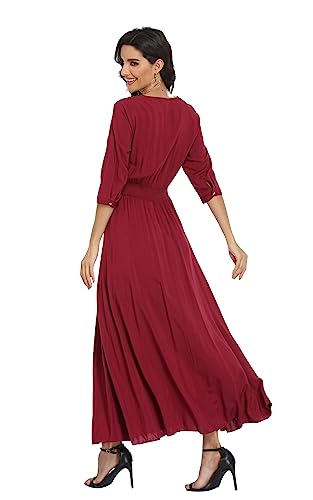 Image of Casual Summer Dresses for Women 2026 Maxi Dress Flowy Bohemian Beach Party