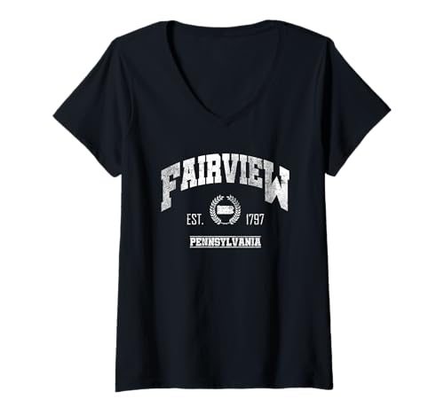 Mujer Fairview PA | Pennsylvania Camiseta Cuello V