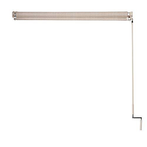 Cross Land Cordless Crank Operated Child Safe Roller Outdoor/Exterior Solar Sun Shade/Patio Blinds For Patio Lawn Pergola Garden Porch,Cabana,Gazebo,Dock Home,48" Wx72 L,Beige #TOP3