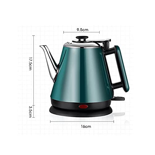 Pava eléctrica 1.2L acero inoxidable doble capa verde miniatura 2