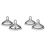 Tommee Tippee Closer to Nature Bottle Nipples, Slow Flow - 2 Count & Advanced Anti-Colic Baby Bottle Nipples, Slow Flow, 0+ Months, Breast-Like, Soft Silicone, Pack of 2