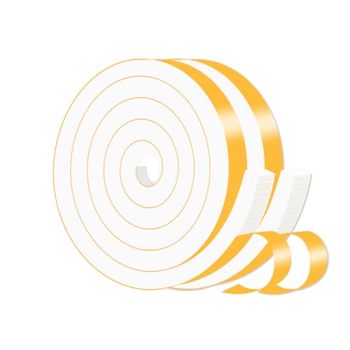 Image of Weather Stripping Door Seal,High Density CR,3 /4 in x 3 /4 in x 13Ft | Weather Stripping,Soundproof,Cold Insulation,Foam Insulation Tape for Door, Front Door Frame, Windows,Sliding Door,White