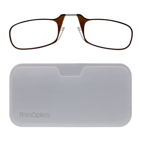 Image of ThinOptics unisex-adult Universal Pod Case + Rectangular Reading Glasses