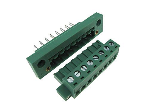 HQ 8-Pin 5.08mm Screw Terminal Block Plug Shrouded Flange - Panel Mount