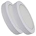 Lot de 2 Plafonnier LED Surface Rond 300mm, 24W surface. Couleur Blanc Froid (6500K). 2200 Lumens. Driver inclus.