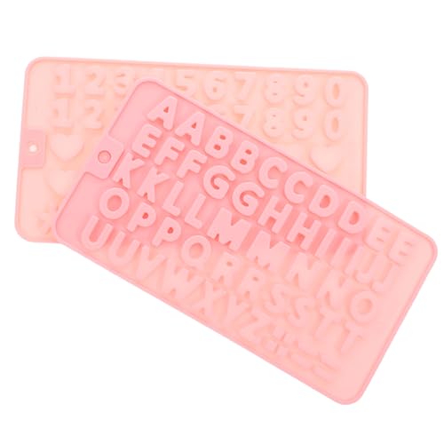 Toyvian 2個シリコン製数字文字モールド 高温低温対応 ケーキ装飾用ナンバ