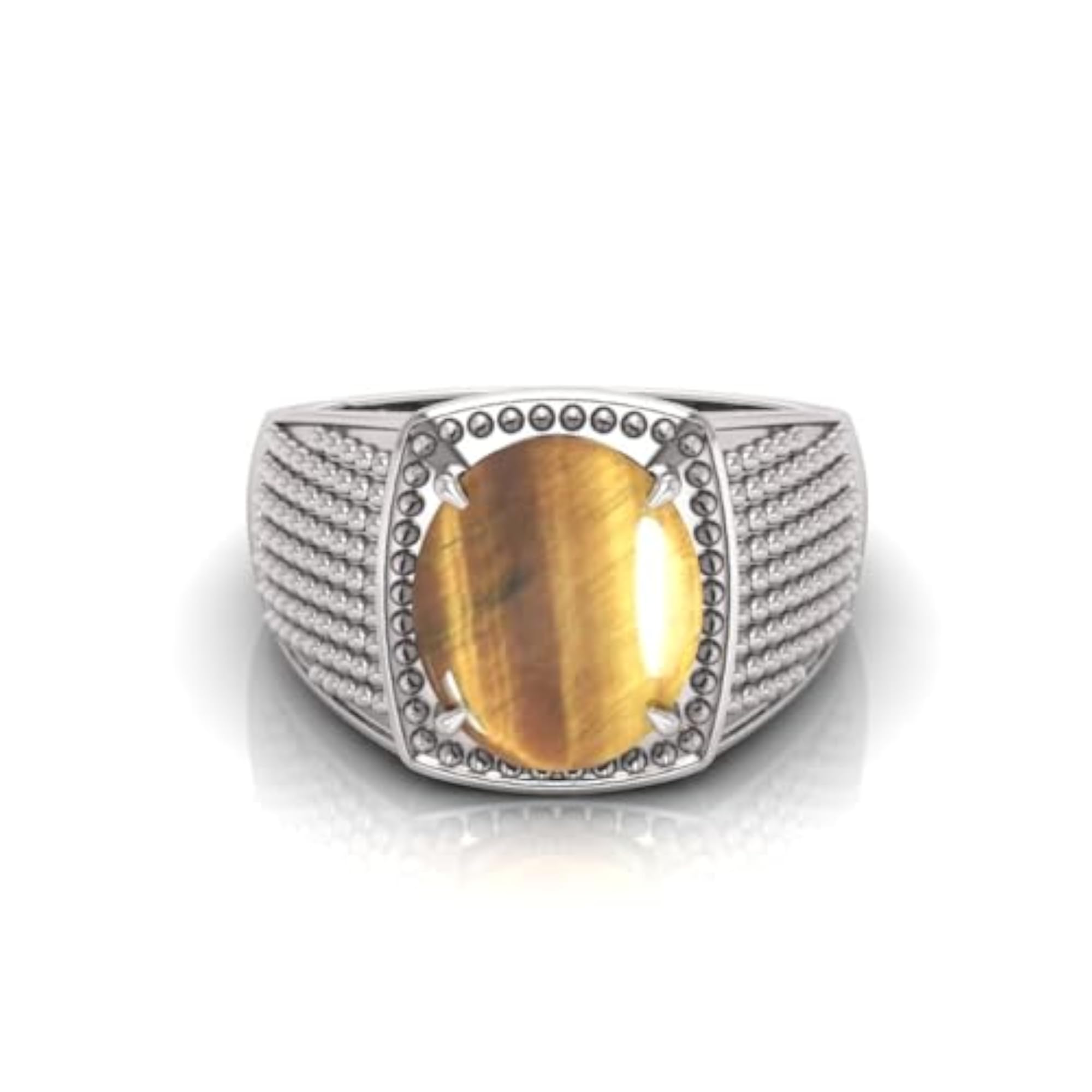 10.25 Ratti Tiger Eye Adjustable Ring, Lab Certified