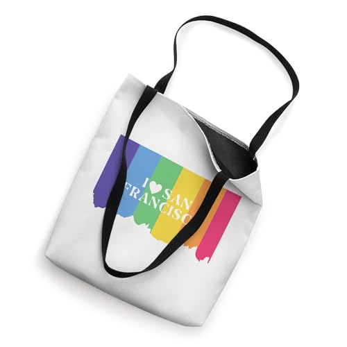 Bolso Tote I love San Francisco con bandera LGBT miniatura 2