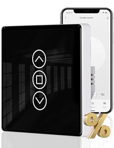 MOES WSV-EUC-3D-BK-EU Rollladenschalter Smart WLAN