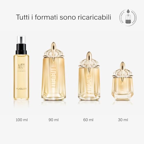 Alien Goddess Eau de Parfum, Perfume para Mujer, Aroma Floral con Matices Amaderados y Ambarinos, Fragancia divina, Recargable, 60 ml - imagen 4