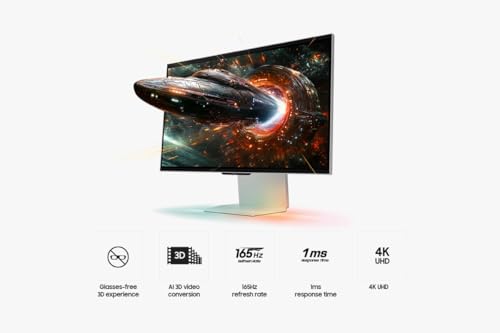 Samsung 27'' Odyssey 3D G90XF Gaming Monitor - 4K, 165Hz, Glasses-free Odyssey 3D Hub, 1ms(GtG), G-Sync Compatible, AMD FreeSync Premium, IPS, 2 HDMI 1 DP, HAS, AI 3D Video Conversion LS27FG900XUXXU - Image 6