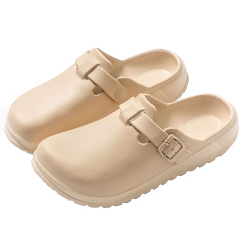 Image of Arch Support Nurse Clogs for Women and Men, Adjustable Buckle Mules Non Slip Work Shoes Chef Garden Sandals, Slip-On Cushion Slippers Slides