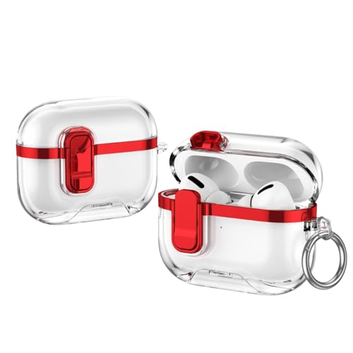Coque AirPods Pro 3ème génération rouge rigide silicone premium étui antichoc 2025