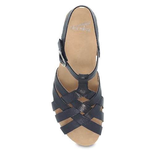 Dansko Tinley Fisherman Wedge Sandal for Women - Cushioned, Contoured Footbed for All-Day Comfort and Support - Adjustable Hook & Loop Straps with Buckle Detail2