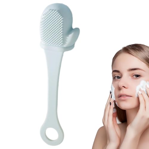 Limpiador facial de silicona, cepillo de limpieza facial de silicona, limpiador facial manual, cepillo exfoliante para guantes de dedos suaves, cepillo facial de limpieza profunda para nariz y cara