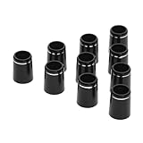 10pcs .370 Black Golf Tapered Ferrules Compatible for Irons Shaft Universal with Single Silver Ring