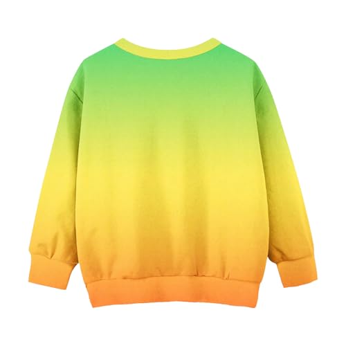 Girls Crewneck Sweatshirts Trendy Gradient Casual Hoodies Long Sleeve Oversized Pullover Fleece Preppy Clothes3