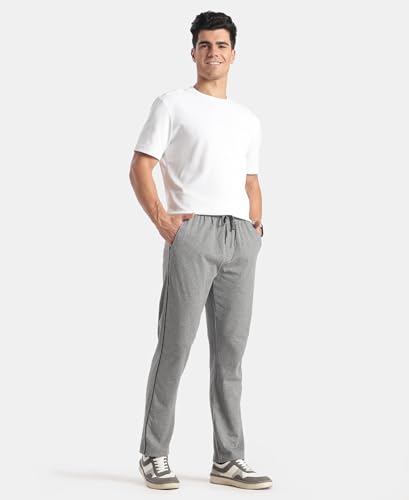 Image of Jockey 9500 Men Super Combed Cotton Rich Regular Fit Trackpant with Side Pockets