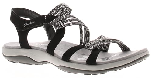 Skechers Reggae Slim Summer Of Fun Black & White Gore/Black Durabuck