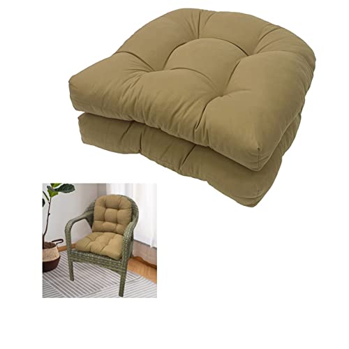 QLXYYFC Cojín de asiento para exteriores/interiores, cojín de mimbre para asiento de silla, almohadillas para sillas de patio para comedores de mimbre para todo tipo de clima/columpios de porche antig