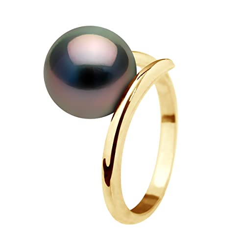 Bague Bracelet Perles de Tahiti 10-11 mm Or Jaune Blanc Bijoux pour Femmes Qualité A+