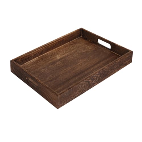 トレー 木製トレー カフェトレー ティートレイ お盆 天然木 取っ手付き お盆 ティー カフェキッチン用品 小物置き 定食盆 収納 和風 ティー カフェ お盆 ナチュラル 業務用 卓上用品 おしゃれ 引越し祝い 新生活 ギフト (スタイルA,S)