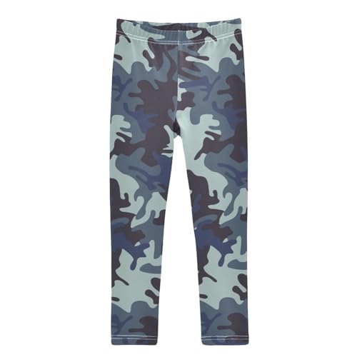 Girls' Leggings Military Camouflage Skin Ankle Length Printed Leggings Comfort Pants for Kids 4-10 Years