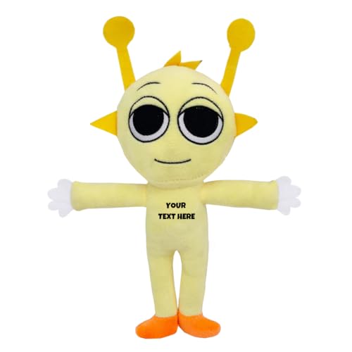 Image of Customized Text Standing Yellow Antenna Sprunki Plush Toys