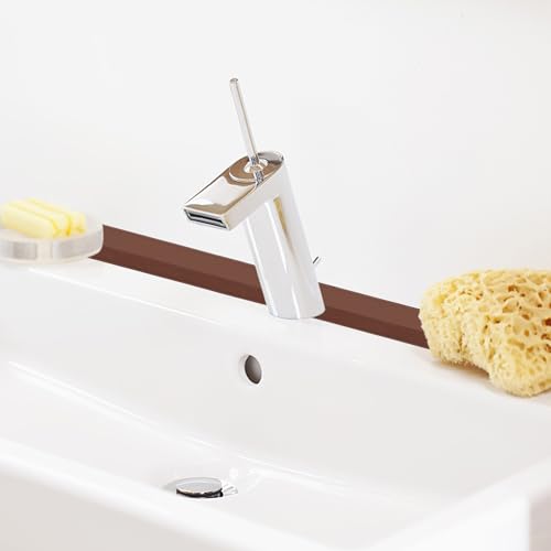 Image of 3 Rolls 1.5 Inch Caulk Tape Self Adhesive Toilet Caulking Strip Bathroom Sealing Caulk Strip Peel and Stick Bathtub Caulking Tape, 10.5 Feet Each Roll (Brown)