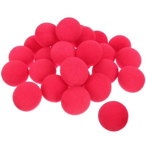 Didiseaon Red Circus Clown Clown Nose 50pcs Circus Clown Nose Foam Circus Cosplay Soft Snowman Nose Christmas Costume Accessories for Carnival Christmas Party Dress Up Red