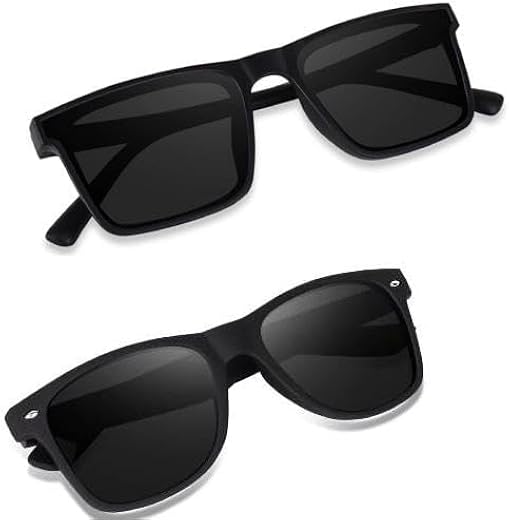LAVISHABLE UV Protection Sunglasses for Men &amp; Women | Matte Black Square Style Goggles for Outdoor, Travel, Driving &amp; Dail...
