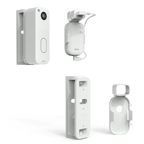 Huafly Outlet Wall Mount for Blink Video Doorbell (2nd Gen), with Outlet Wall Mount for Sync Module Core, Adjustable 0-45-Degree Blink Doorbell Camera Mount for Outdoor&Indoor