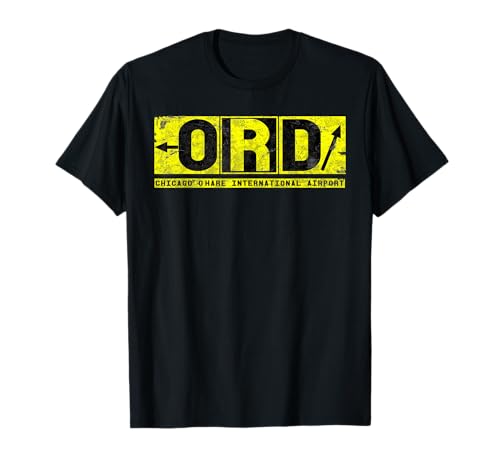 ORD Chicago O'Hare Airport Vintage Taxiway Pilot T-Shirt T-Shirt