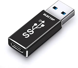 ELECTOP [10Gbps] USB 3.1 GEN 2 Male to Type-C Female Adapter, Support Double Sided 10Gbps Charging & Data Transfer, USB A to USB C 3.1 Converter for PC, Laptop, Charger, Power Bank, Quest Link