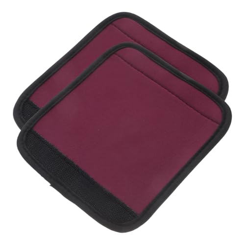 GLEAVI Funda para Barra de Dominadas 2 Piezas Almohadilla Antideslizante de Neopreno Desmontable Cojín para Asas de Gimnasio Color Vino Tinto Compatible Mancuernas y Barras