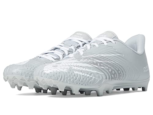 New Balance Men's Rush V3 Low Lacrosse Shoe, Grey/White, 8.5
