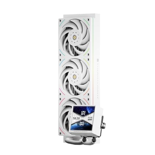 Image of Thermalright Peerless Vision 360 UB ARGB White CPU Aio Cooler,PC 360 Specification Water Cooler System with Inline PC Fans,3.95''IPS LCD Screen with 480x480 Resolution,for AM4 /AM5;Intel 1700 /1851
