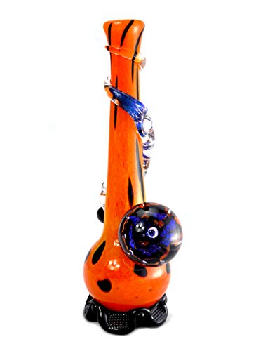 Noble Glass Edel Bong Handarbeit Bunte Dichro Marble Wasserpfeife Shisha ca. 35 cm